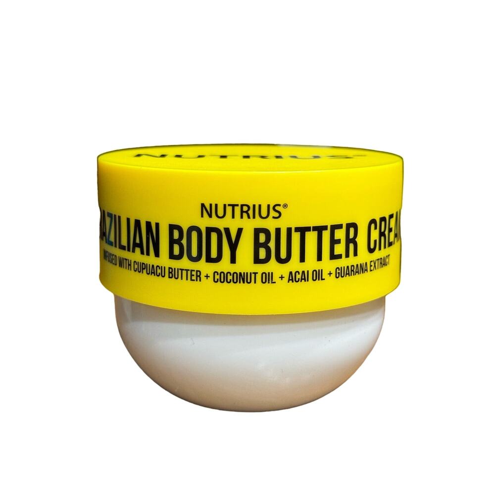 Nutrius Brazilian Body Butter Cream | Vegan Friendly Smooth Fast Absorbing 6 oz